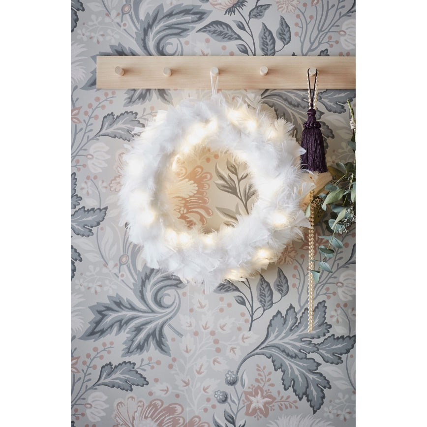 Markslöjd 705290 - LED Ziemassvētku vainags FEATHER LED/1,2W/3xAA d. 35 cm