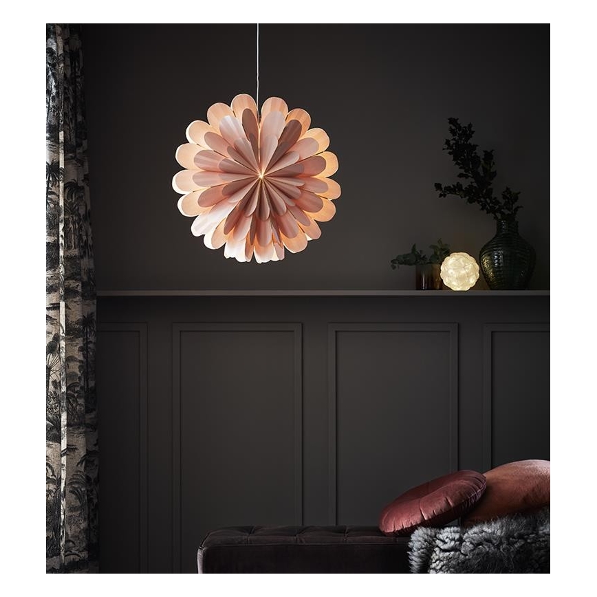 Markslöjd 705307 - Ziemassvētku dekorācija MARIGOLD 1xE14/25W/230V 60 cm rozā