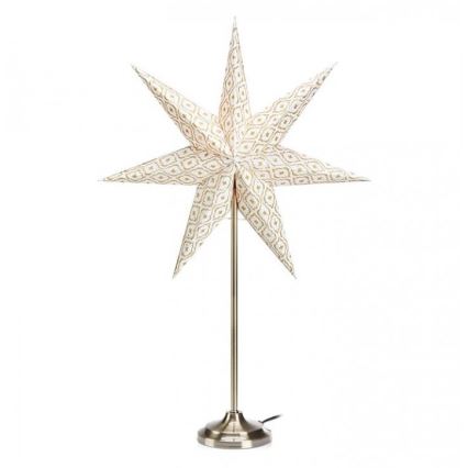 Markslöjd 705310 - Ziemassvētku rotājums BAROQUE 1xE14/25W/230V 65 cm balta/matēts hroms