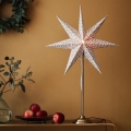 Markslöjd 705310 - Ziemassvētku rotājums BAROQUE 1xE14/25W/230V 65 cm balta/matēts hroms