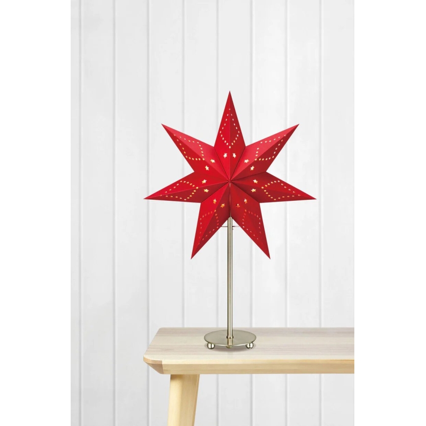 Markslöjd 705544 - Ziemassvētku rotājums SATURNUS 1xE14/25W/230V 35 cm sarkana