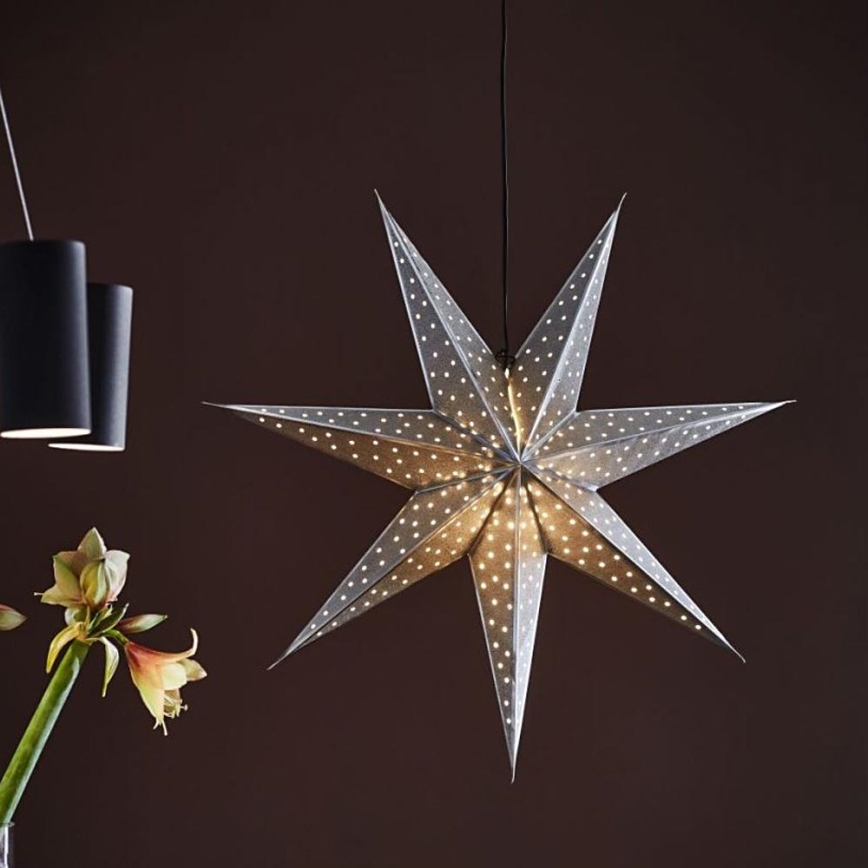Markslöjd 705769 - Ziemassvētku rotājums GLITTER 1xE14/25W/230V d. 45 cm sudraba