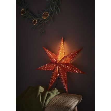 Markslöjd 705807 - Ziemassvētku dekorācija EMBLA 1xE14/6W/230V Ø 45 cm sarkana