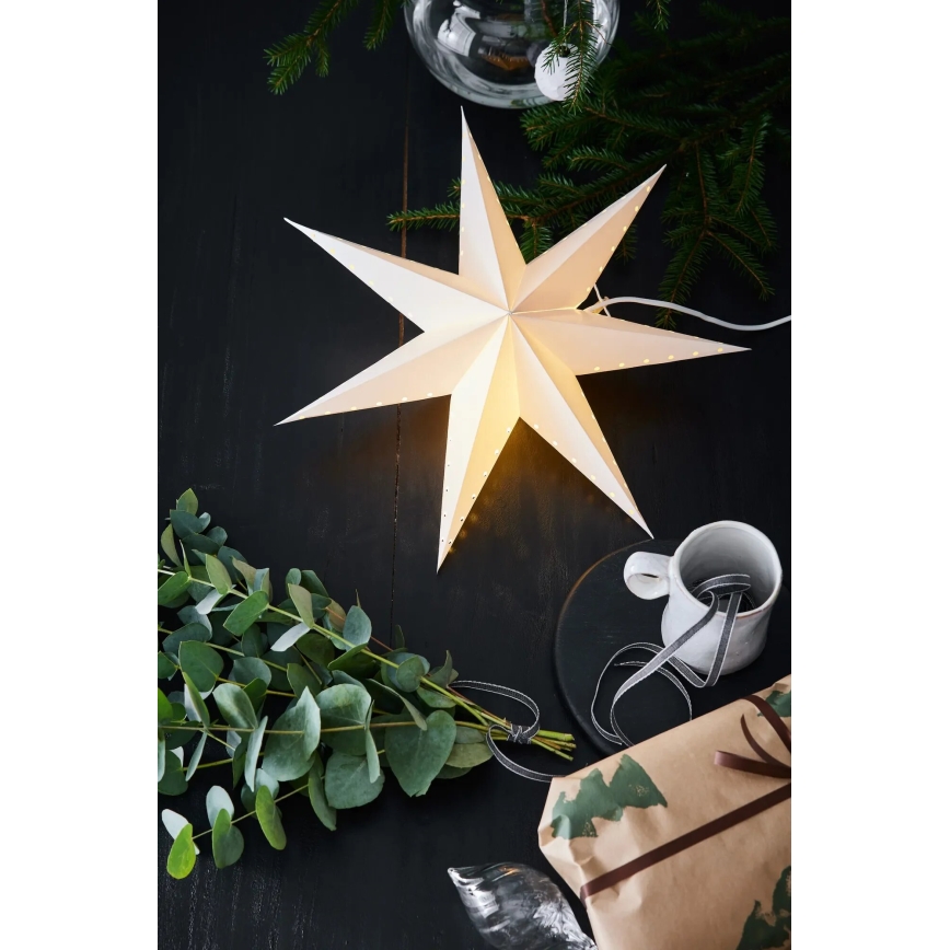 Markslöjd 705926 - Ziemassvētku dekors LIVELY 1xE14/6W/230V Ø 45 cm balts