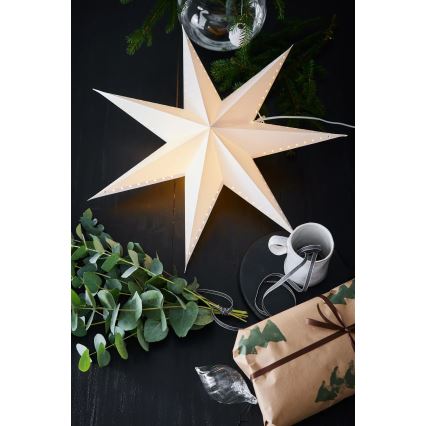 Markslöjd 705927 - Ziemassvētku dekors LIVELY 1xE14/6W/230V, Ø 60 cm, balts