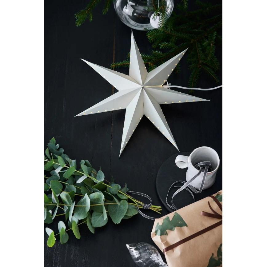 Markslöjd 705929 - Ziemassvētku dekorācija LIVELY 1xE14/6W/230V Ø 45 cm pelēka