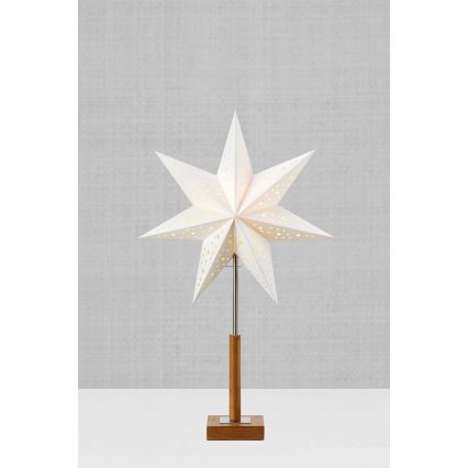 Markslöjd 706041 - Ziemassvētku rotājums SOLVALLA 1xE14/25W/230V 35 cm balta/ozols