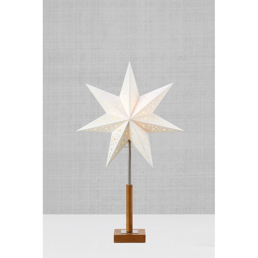 Markslöjd 706041 - Ziemassvētku rotājums SOLVALLA 1xE14/25W/230V 35 cm balta/ozols