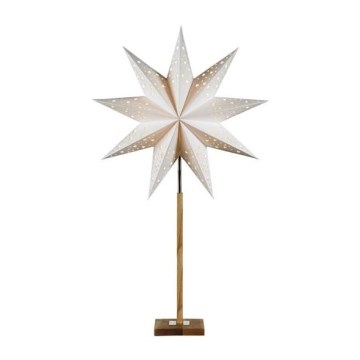 Markslöjd 706042 - Ziemassvētku rotājums SOLVALAA 1xE14/25W/230V balta/koks