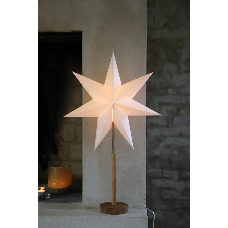 Markslöjd 706213 - Ziemassvētku rotājums SPERANZA 1xE14/6W/230V Ø 45 cm priede/krēmkrāsa