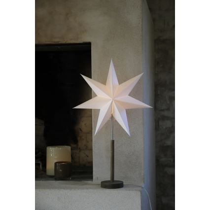 Markslöjd 706214 - Ziemassvētku dekorācija SPERANZA 1xE14/6W/230V Ø 45 cm priede/krēmkrāsa
