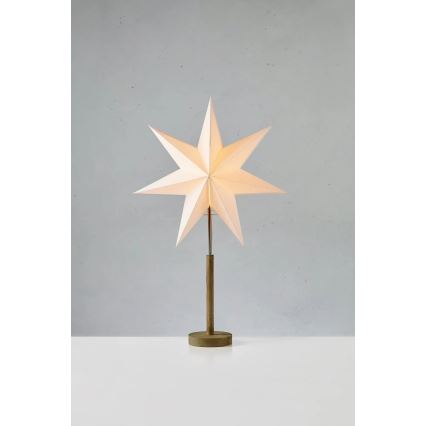 Markslöjd 706214 - Ziemassvētku dekorācija SPERANZA 1xE14/6W/230V Ø 45 cm priede/krēmkrāsa