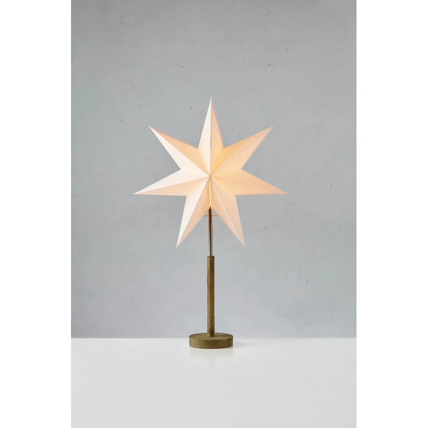 Markslöjd 706214 - Ziemassvētku dekorācija SPERANZA 1xE14/6W/230V Ø 45 cm priede/krēmkrāsa