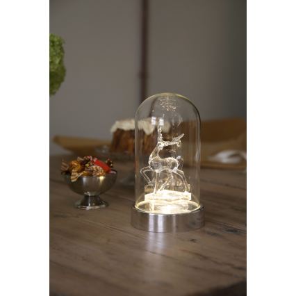Markslöjd 706528 - LED Ziemassvētku rotājums ISLA LED/0,06W/3xAA spīdīgs hroms/ziemeļbriedis
