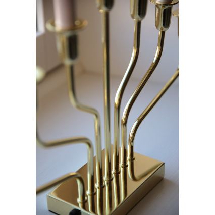 Markslöjd 706561 - Ziemassvētku svečturis BROSA 7xE10/3W/230V zelta