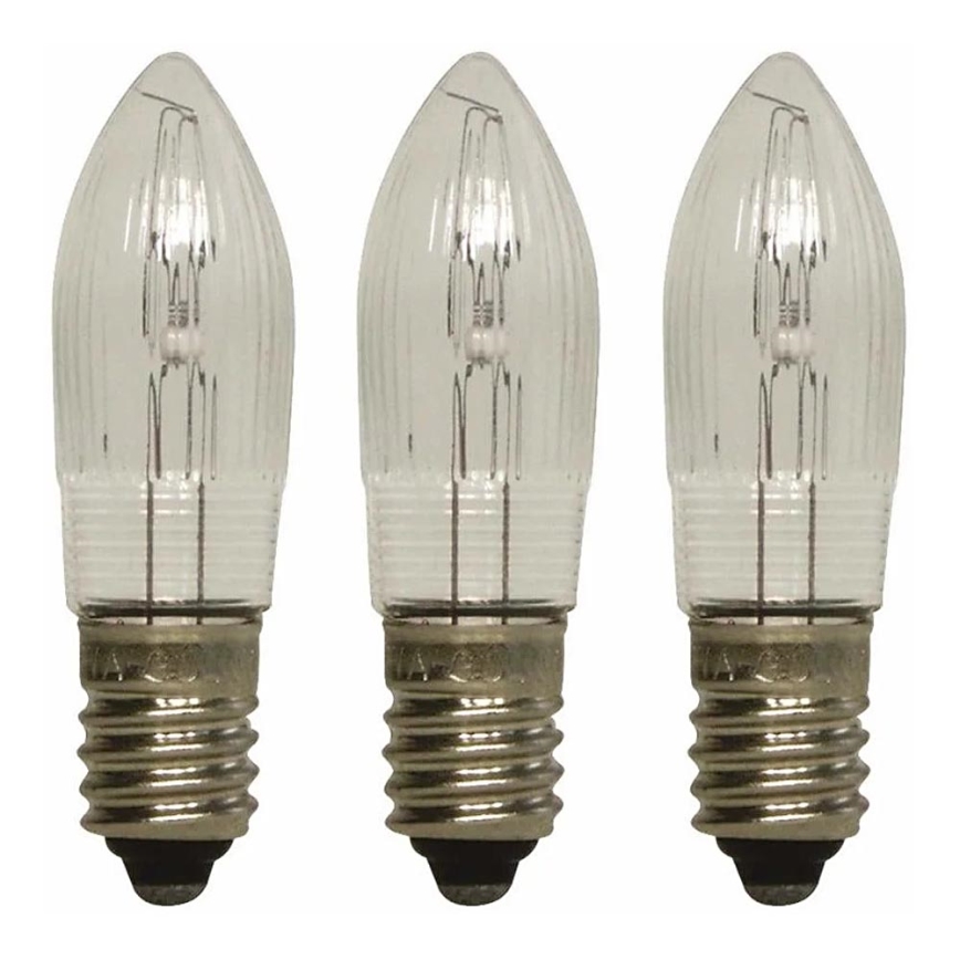 Markslöjd 8264 - KOMPLEKTS 3x Lielas slodzes Ziemassvētku spuldze TOPPLAMPA E10/3W/55V
