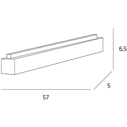 MAXLIGHT C0124 - LED Griestu lampa LINEAR LED/18W/230V 57 cm balta