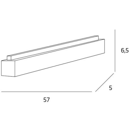 MAXLIGHT C0124D - LED Aptumšojama griestu lampa LINEAR LED/18W/230V 57 cm balta