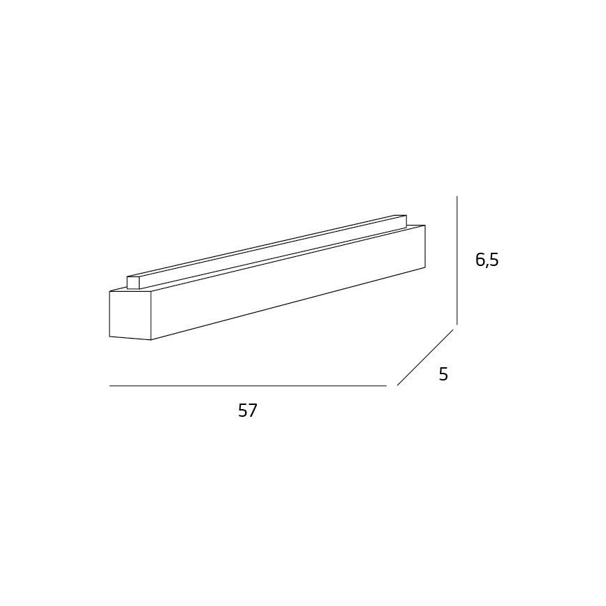 MAXLIGHT C0124D - LED Aptumšojama griestu lampa LINEAR LED/18W/230V 57 cm balta