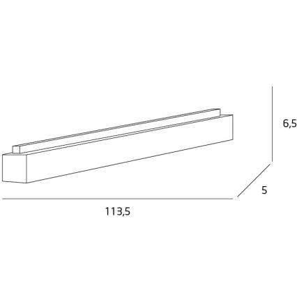 MAXLIGHT C0125D - LED Aptumšojama griestu lampa LINEAR LED/36W/230V 113,5 cm balta