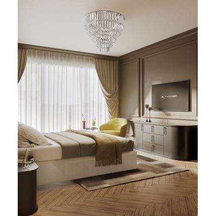 MAXLIGHT C0137 - Griestu lampa MONACO 15xG9/40W/230V d. 60 cm spīdīgi hromēts