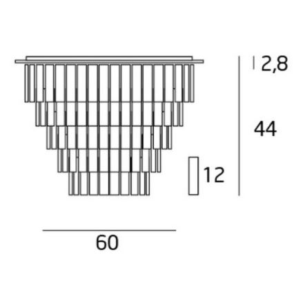MAXLIGHT C0137 - Griestu lampa MONACO 15xG9/40W/230V d. 60 cm spīdīgi hromēts