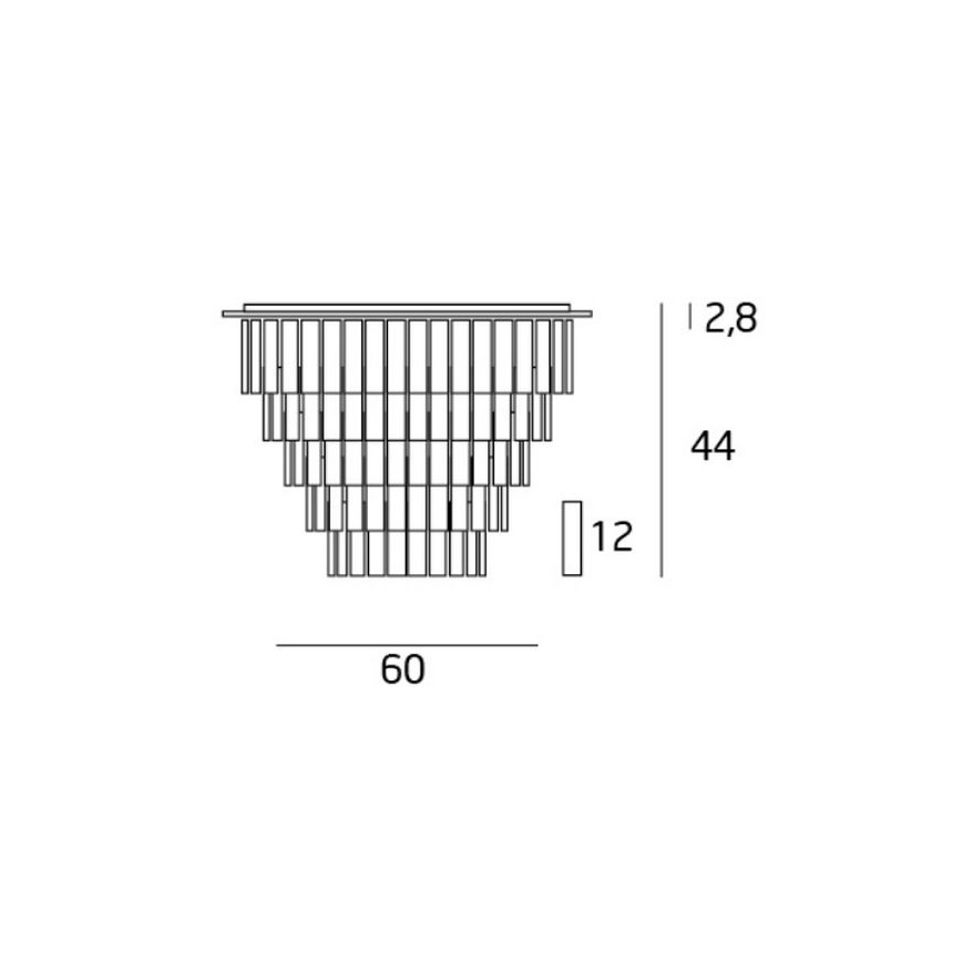 MAXLIGHT C0137 - Griestu lampa MONACO 15xG9/40W/230V d. 60 cm spīdīgi hromēts