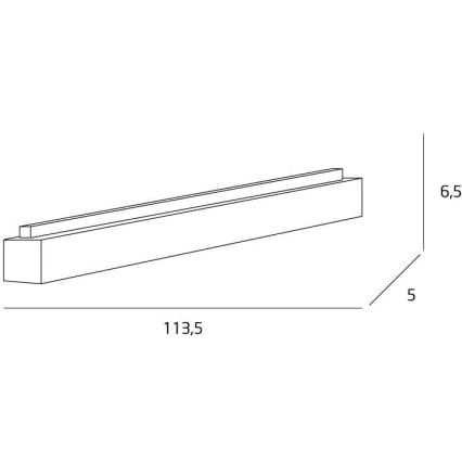 MAXLIGHT C0175 - LED Griestu lampa LINEAR LED/36W/230V 113,5 cm melna