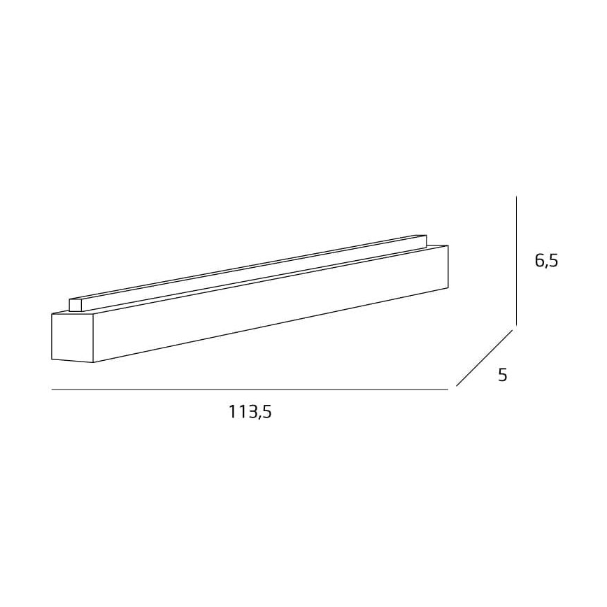 MAXLIGHT C0175 - LED Griestu lampa LINEAR LED/36W/230V 113,5 cm melna