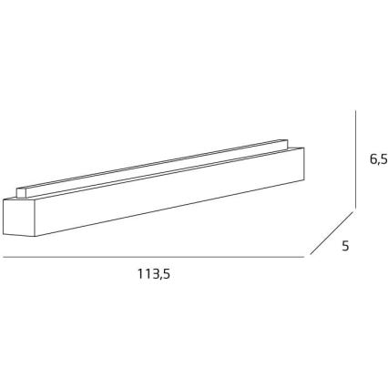 MAXLIGHT C0175D - LED Aptumšojama griestu lampa LINEAR LED/36W/230V 113,5 cm melna