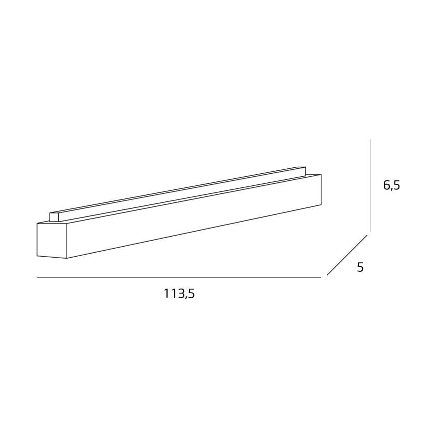 MAXLIGHT C0175D - LED Aptumšojama griestu lampa LINEAR LED/36W/230V 113,5 cm melna
