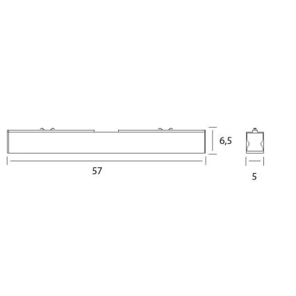 MAXLIGHT C0190 - LED Griestu lampa LINEAR LED/18W/230V 57 cm melna