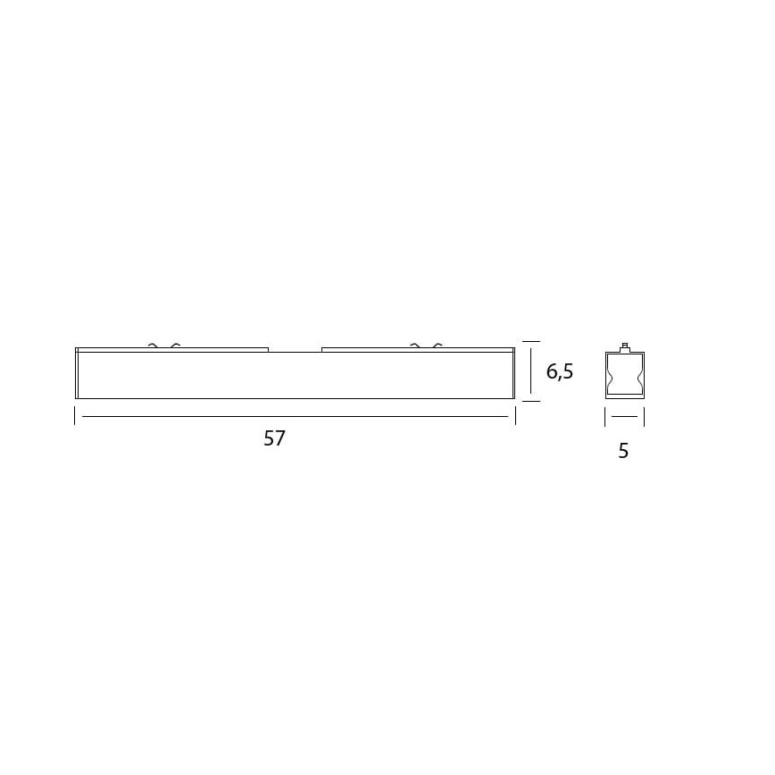 MAXLIGHT C0190 - LED Griestu lampa LINEAR LED/18W/230V 57 cm melna