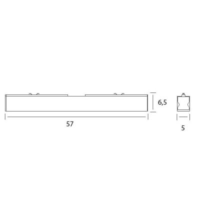 MAXLIGHT C0190D - LED Aptumšojama griestu lampa LINEAR LED/18W/230V 57 cm melna