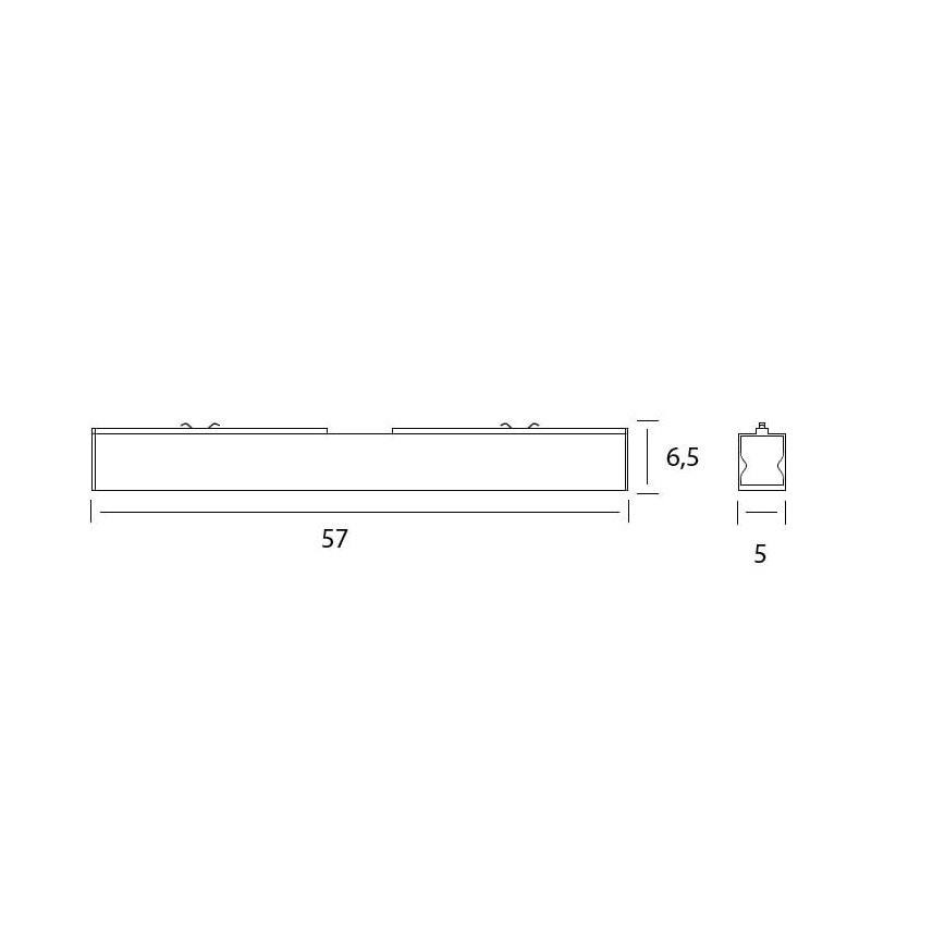 MAXLIGHT C0190D - LED Aptumšojama griestu lampa LINEAR LED/18W/230V 57 cm melna