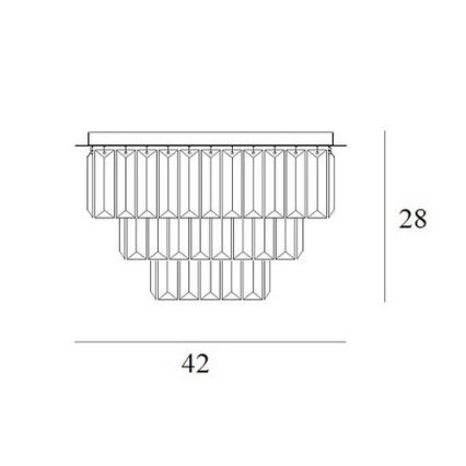 MAXLIGHT C0205 - Griestu lampa MONACO 9xG9/40W/230V d. 42 cm zelta