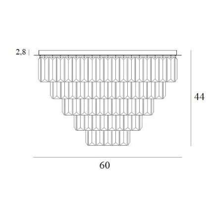MAXLIGHT C0206 - Griestu lampa MONACO 15xG9/40W/230V d. 60 cm zelta