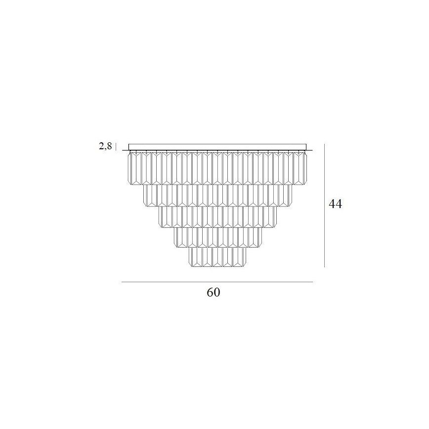 MAXLIGHT C0206 - Griestu lampa MONACO 15xG9/40W/230V d. 60 cm zelta