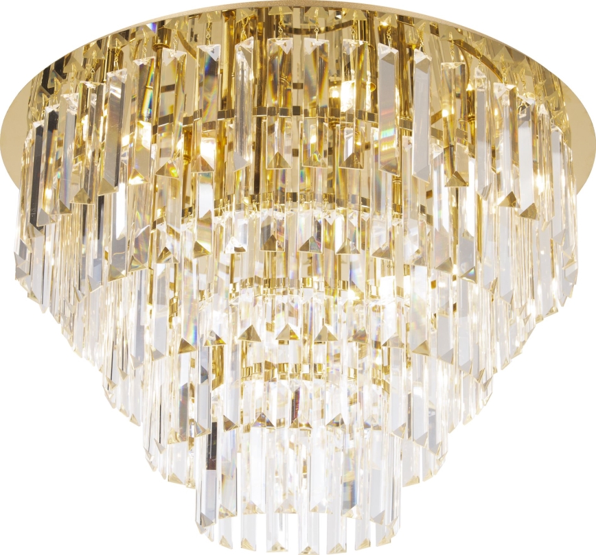 MAXLIGHT C0224 - Griestu lampa MONACO 16xG9/40W/230V d. 80 cm zelta
