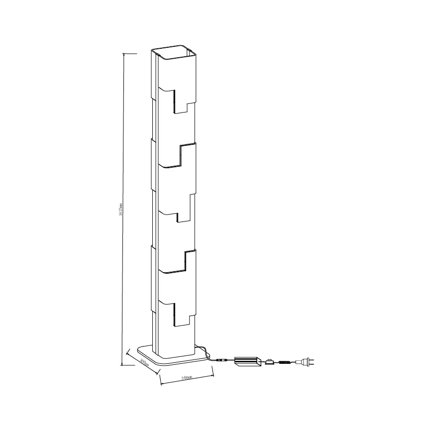 MAXLIGHT F0063 - LED grīdas lampa EVEREST LED/105W/230V 152 cm brūna