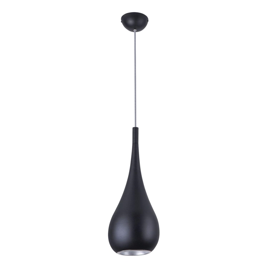MAXLIGHT P0233 - Lustra ar auklu DROP 1xE27/40W/230V d. 20 cm melna