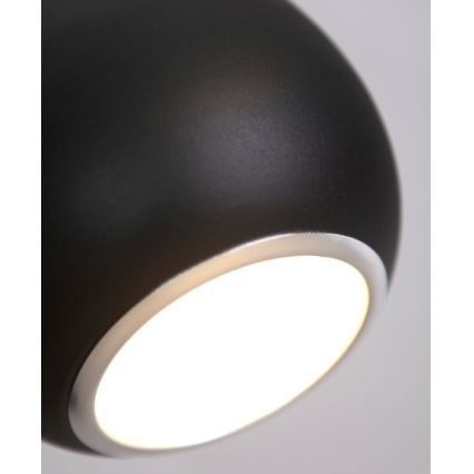 MAXLIGHT P0233 - Lustra ar auklu DROP 1xE27/40W/230V d. 20 cm melna