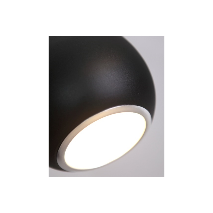 MAXLIGHT P0233 - Lustra ar auklu DROP 1xE27/40W/230V d. 20 cm melna