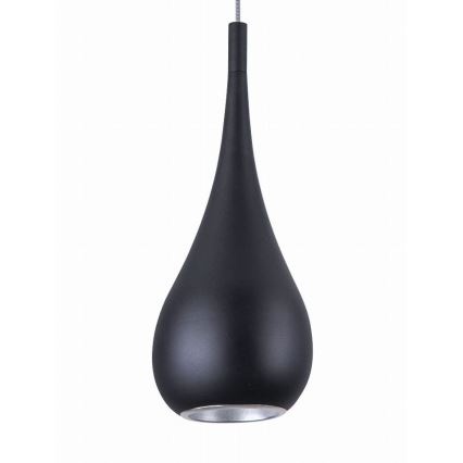 MAXLIGHT P0233 - Lustra ar auklu DROP 1xE27/40W/230V d. 20 cm melna