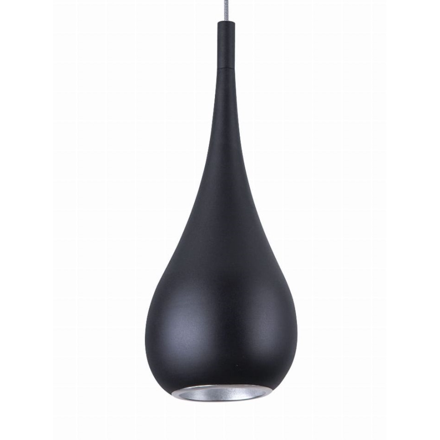 MAXLIGHT P0233 - Lustra ar auklu DROP 1xE27/40W/230V d. 20 cm melna