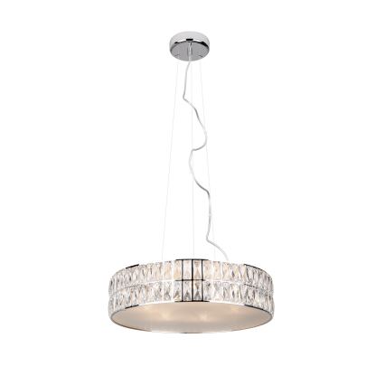 MAXLIGHT P0236 - Lustra ar auklu DIAMANTE 5xG9/42W/230V d. 38 cm spīdīgi hromēts