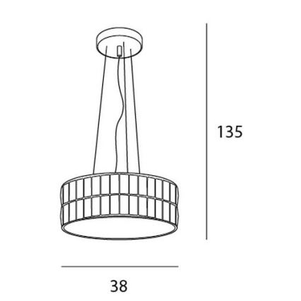 MAXLIGHT P0236 - Lustra ar auklu DIAMANTE 5xG9/42W/230V d. 38 cm spīdīgi hromēts