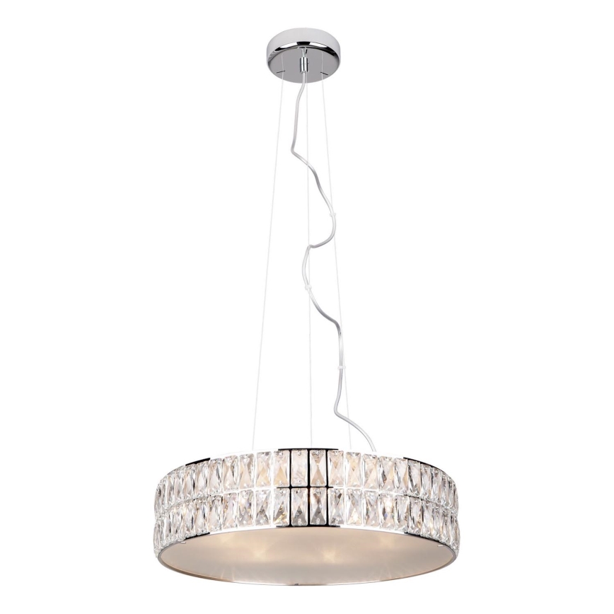 MAXLIGHT P0236 - Lustra ar auklu DIAMANTE 5xG9/42W/230V d. 38 cm spīdīgi hromēts
