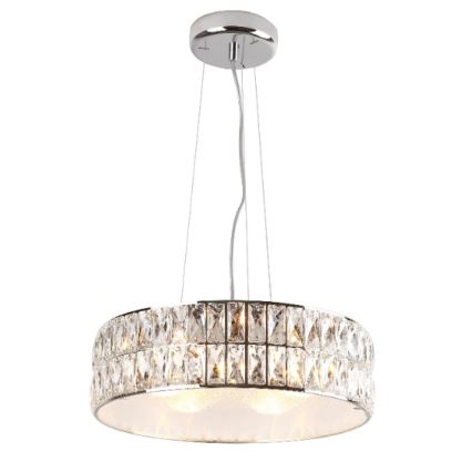 MAXLIGHT P0238 - Lustra ar auklu DIAMANTE 6xG9/42W/230V d. 46 cm spīdīgi hromēts