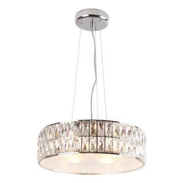 MAXLIGHT P0238 - Lustra ar auklu DIAMANTE 6xG9/42W/230V d. 46 cm spīdīgi hromēts
